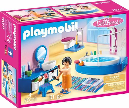 Playmobil Dollhouse Πολυτελές Λουτρό με Μπανιέρα για 4+ Ετών #70211