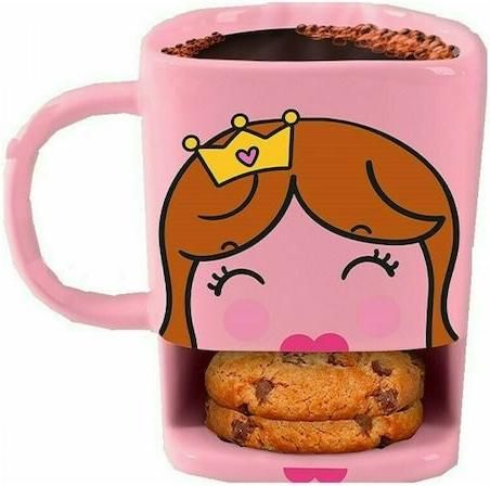 Total Gift Princess Biscuit Κούπα Κεραμική Ροζ 250ml