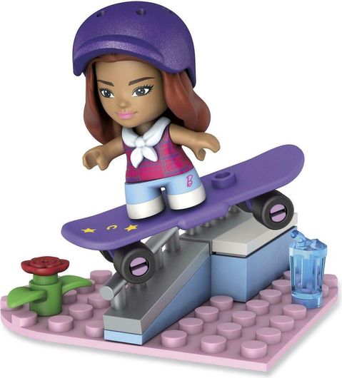 Τουβλάκια Mega Bloks Barbie Αθλήτρια Skateboard για 4+ Ετών Σετ 25τμχ