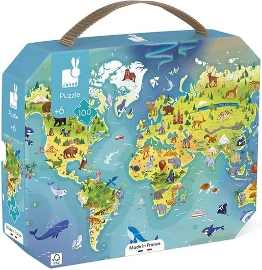Παζλ Janod Η Γη 100 Κομμάτια για 6+ Ετών
