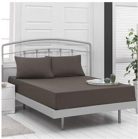 Σετ Μαξιλαροθήκες Beauty Home 1999ΜΞ-ΚΑΦΕ Βαμβακερές Μονόχρωμη 73x52cm Καφέ