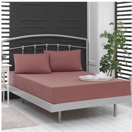 Σετ Μαξιλαροθήκες Beauty Home 1999ΜΞ-ΣΑΠΙΟ Βαμβακερές Μονόχρωμη 73x52cm Ροζ