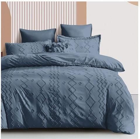 Παπλωματοθήκη Melinen Frances Σετ Υπέρδιπλη με 2 Μαξιλαροθήκες 220x240cm Μπλε