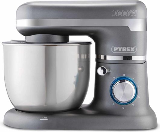 Κουζινομηχανή Pyrex SB-1010 1000W Inox Κάδο 5lt Ασημί