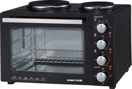 Φουρνάκι United EO-9738 Ηλεκτρικό 35lt με 2 Εστίες