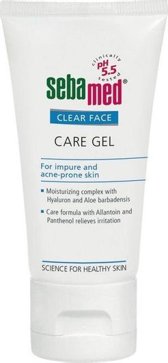 Gel Προσώπου Sebamed Light Ενυδατικό Gel για Λιπαρές Επιδερμίδες κατά της Ακμής με Υαλουρονικό Οξύ & Aloe Vera 50ml