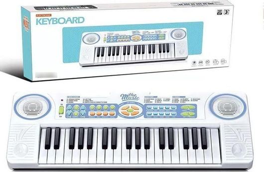 Πιάνο Blue Toys με Μικρόφωνο & USB Λευκό για 3+ Ετών