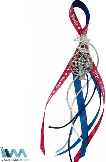 Γούρι Kostibas 6710-136ba Χριστουγεννιάτικο Μέταλλο Ασημί 12τμχ Kostibas 6710-136ba