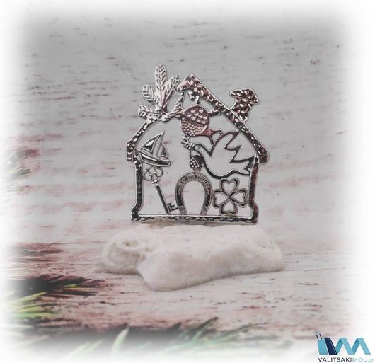 Γούρι Kostibas 6714-103ay Χριστουγεννιάτικο Πέτρα Ασημί Kostibas 6714-103ay