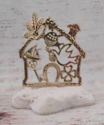 Γούρι Kostibas 6714-103xy Χριστουγεννιάτικο Πέτρα Χρυσαφί Kostibas 6714-103xy