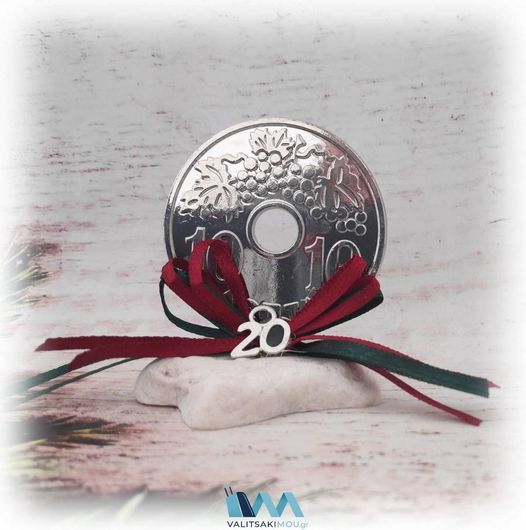 Γούρι Kostibas 6714-107a Χριστουγεννιάτικο Πέτρα Ασημί Kostibas 6714-107a