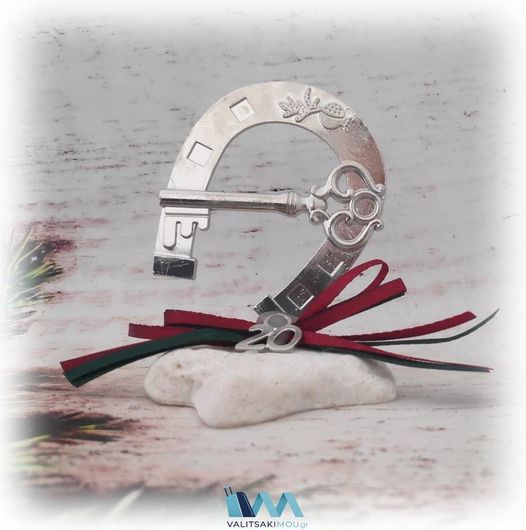 Γούρι Kostibas 6714-108a Χριστουγεννιάτικο Πέτρα Ασημί Kostibas 6714-108a