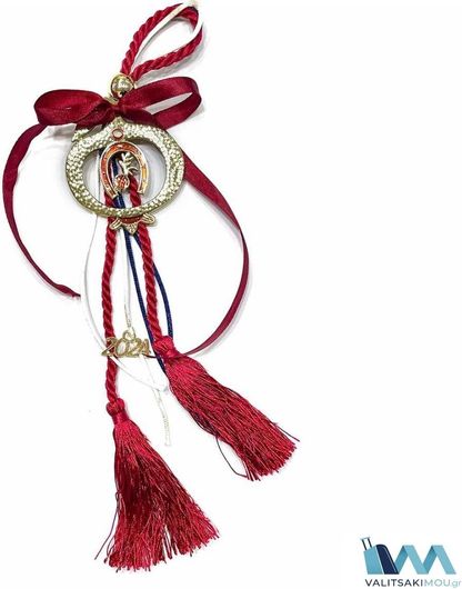 Γούρι Kostibas 6717-104ed Χριστουγεννιάτικο Σμάλτος Κόκκινο 2τμχ Kostibas 6717-104ed