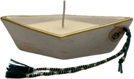 Γούρι Καράβι 2024 με Αρωματικό Κερί Κεραμικό Εκρού 157cm