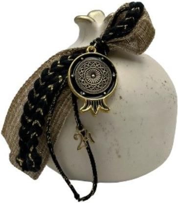 Γούρι Ρόδι Κεραμικό Boho Black R-062