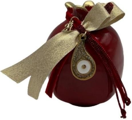 Γούρι Ρόδι Κεραμικό Κόκκινο R-070