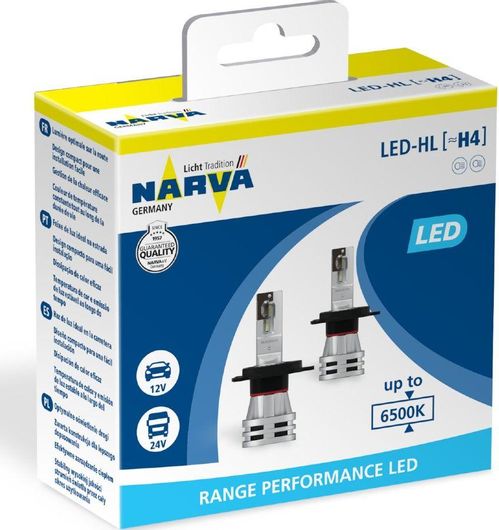 Λάμπες Αυτοκινήτου Narva H4 LED 6500K 12-24V 24W Σετ 2τμχ Ψυχρό Λευκό