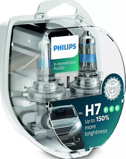 Λάμπες Αυτοκινήτου Philips X-tremeVision Pro150 H7 Αλογόνου 3700K 12V 55W Σετ 2τμχ Θερμό Λευκό