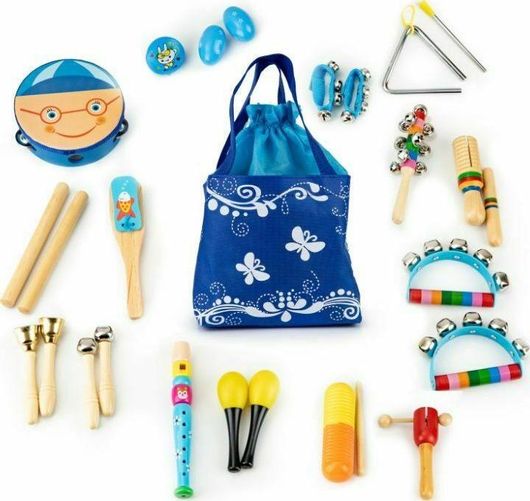 Σετ Μουσικά Παιχνίδια Ecotoys με 16 Όργανα & Τσάντα Μεταφοράς για 3+ Ετών