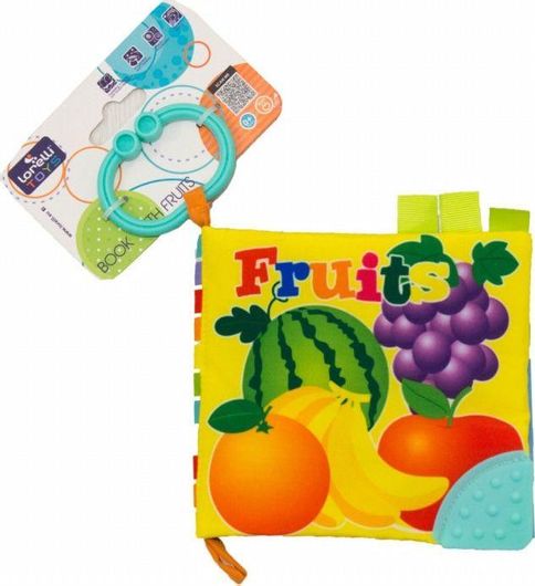Lorelli Εκπαιδευτικό Βιβλίο Fruits από Ύφασμα με Ήχους για Νεογέννητα