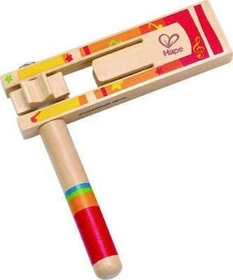 Παιδικό Κρουστό Hape Ξύλινο Ροκάνα Happy Noisemaker για 3+ Ετών Τυχαία Επιλογή Σχεδίου