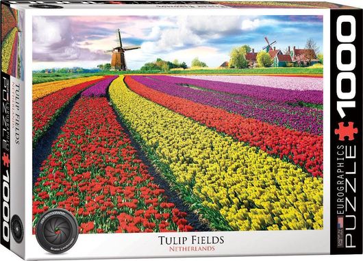 Puzzle Tulip Field Netherlands HDR Photography Series 2D 1000 Κομμάτια