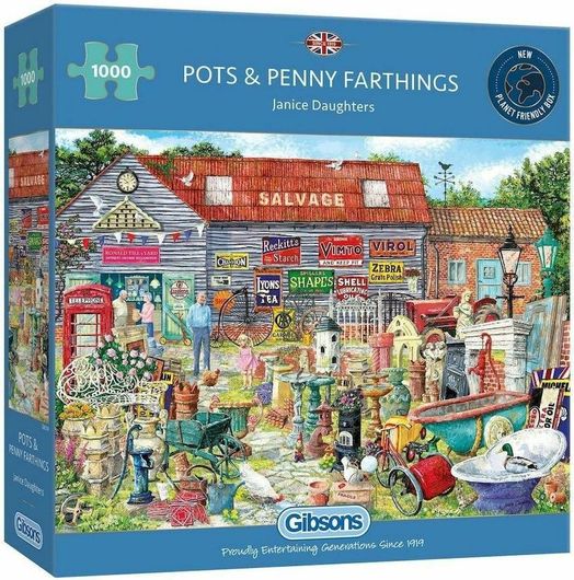 Puzzle Pots & Penny Farthings 2D 1000 Κομμάτια