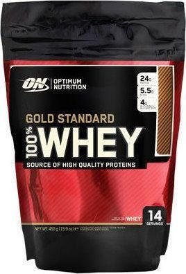 Optimum Nutrition Gold Standard 100% Whey Πρωτεΐνη Ορού Γάλακτος με Γεύση Delicious Strawberry 450gr