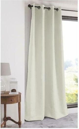 Κουρτίνα Συσκότισης Flamingo με Τρουκς Coveri 140x270cm Εκρού