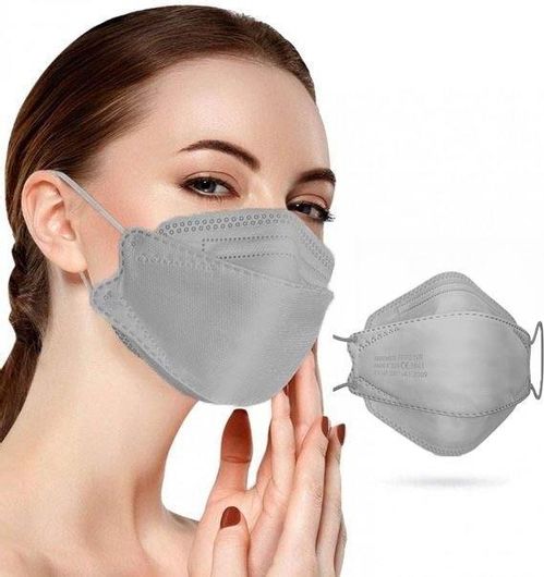 Μάσκα Προστασίας Famex FAGO F 333 FFP2 3D Extra Comfort Fish Style Σετ 30τμχ Γκρι