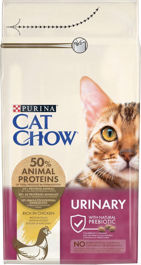 Ξηρά Τροφή Purina Cat Chow Urinary 1.5kg για Ενήλικες Γάτες με Ευαίσθητο Ουροποιητικό με Κοτόπουλο 