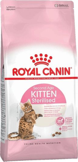 Ξηρά Τροφή Royal Canin Second Age Kitten Sterilised 2kg για Ανήλικες Στειρωμένες Γάτες με Πουλερικά 
