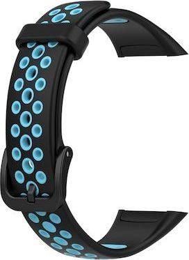 Dual Color Λουράκι Σιλικόνης Black/Blue Honor Band 6/Huawei Band 6