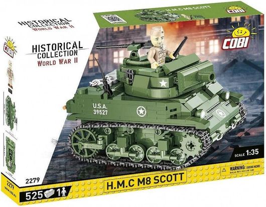 Τουβλάκια Historical Collection - H.M.C M8 Scott Σετ 525τμχ για 8+ Ετών