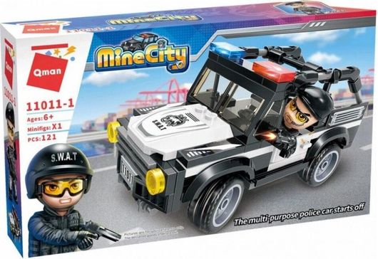 Τουβλάκια Qman Police Car Σετ 121τμχ για 6+ Ετών