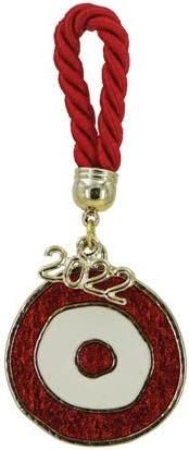 Γούρι Κορδόνι Kόκκονο Μάτι Χρυσό Σμάλτο Υ10cm