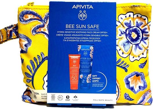 Σετ Αντηλιακού Apivita Promo Bee Sun Safe Hydra Sensitive Soothing με After Sun 150ml