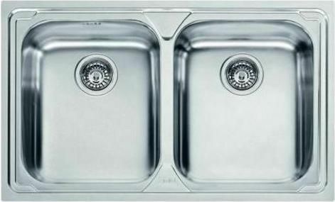 Νεροχύτης Franke Logica LLL 620 Ένθετος Inox Σαγρέ 79x50cm Ασημί