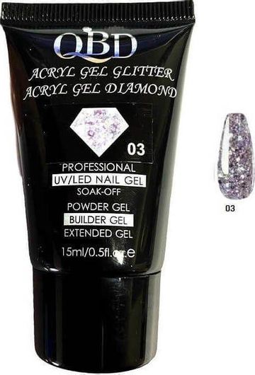QBD Acrygel Νυχιών 03 Diamond 15ml