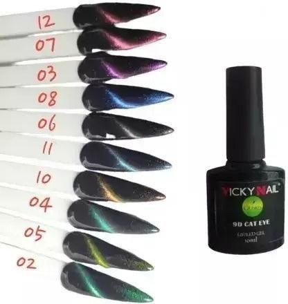 Ημιμόνιμο Βερνίκι Νυχιών Πολύχρωμο Cat Eye 10ml 9d