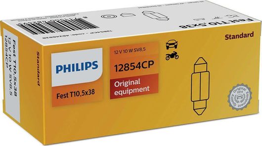 Λάμπα Αυτοκινήτου Philips Festoon Vision Conventional C10W 12V 10W 1τμχ