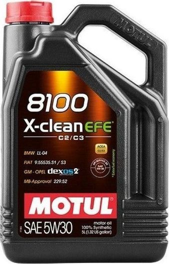 Λάδι Αυτοκινήτου Motul Συνθετικό 8100 X-Clean EFE 5W-30 C2 για Κινητήρες Diesel 5lt