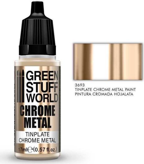 Χρώμα Μοντελισμού Green Stuff World Tinplate Paint 17ml Chrome Metal