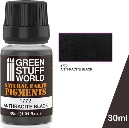 Χρώμα Μοντελισμού Green Stuff World Natural Earth Pigment 30ml Anthracite Black