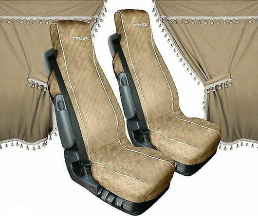 Καλύμματα Καθίσματος Φορτηγού Lampa Microfiber Melissa & Κουρτίνες Σετ 11τμχ Μπεζ