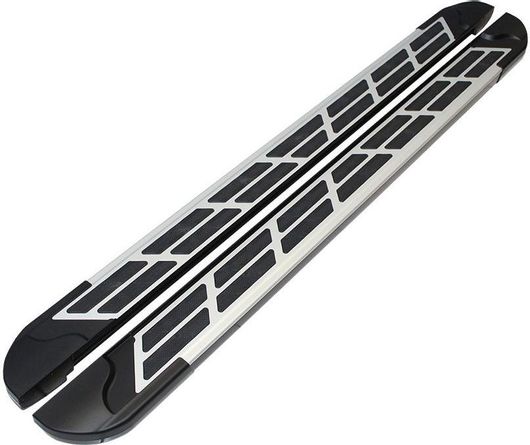 Πλευρικά Σκαλοπάτια Omtec Sr Universal 183cm Αλουμινίου  Σετ 2τμχ Ασημί