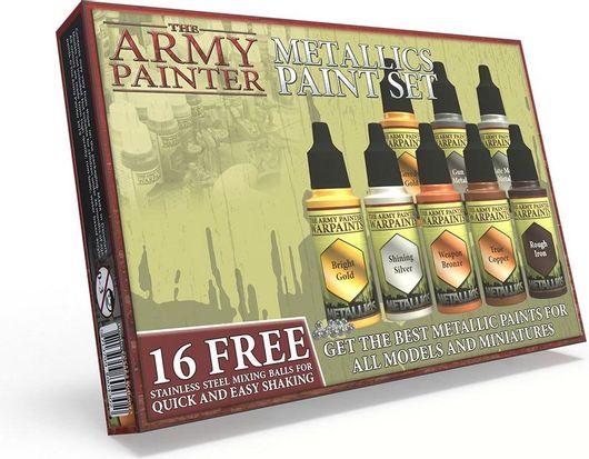 Χρώματα Μοντελισμού The Army Painter Warpaints Metallics Paint 18ml 8τμχ
