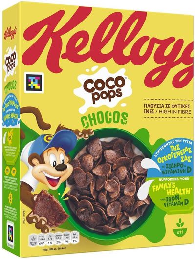Kellogg's Νιφάδες Σίτου Coco Pops Chocos 330gr