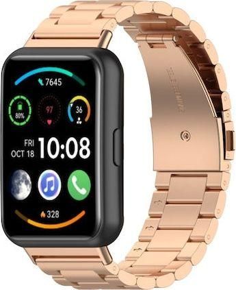 Λουράκι Smartwatch για Huawei Watch Fit 2 Ανοξείδωτο Ατσάλι Ροζ Χρυσό