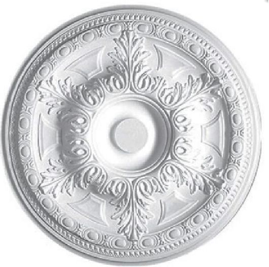 Ροζέτα Οροφής Φωτιστικού Deco Ceramica Emilia 480mm Πολυστερίνης Λευκό